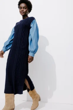 Promod Robe-pull sans manches Femme - Marine Store