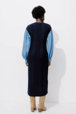 Promod Robe-pull sans manches Femme - Marine Store
