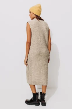 Promod Robe-pull torsadée Femme - Sable Best Sale