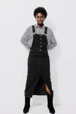 Promod Robe-salopette en coton Femme - Noir Cheap