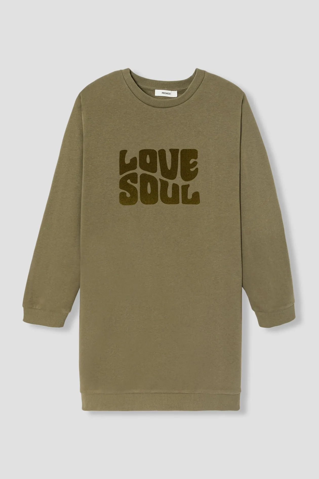 Promod Robe-sweat à message Femme - Kaki Cheap