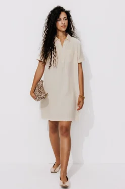 Promod Robe-tunique unie Femme - Ecru Cheap