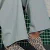 Promod Sabot léopard en cuir Femme - Imprimé camel Imprimécamel Hot