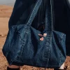 Promod Sac bowling en jean Femme - Jean moyen Jeanmoyen Outlet