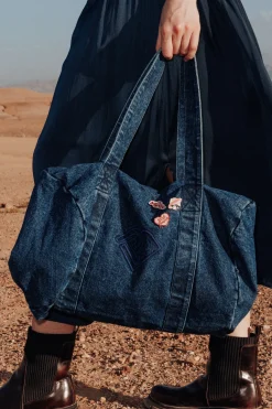 Promod Sac bowling en jean Femme - Jean moyen Jeanmoyen Outlet