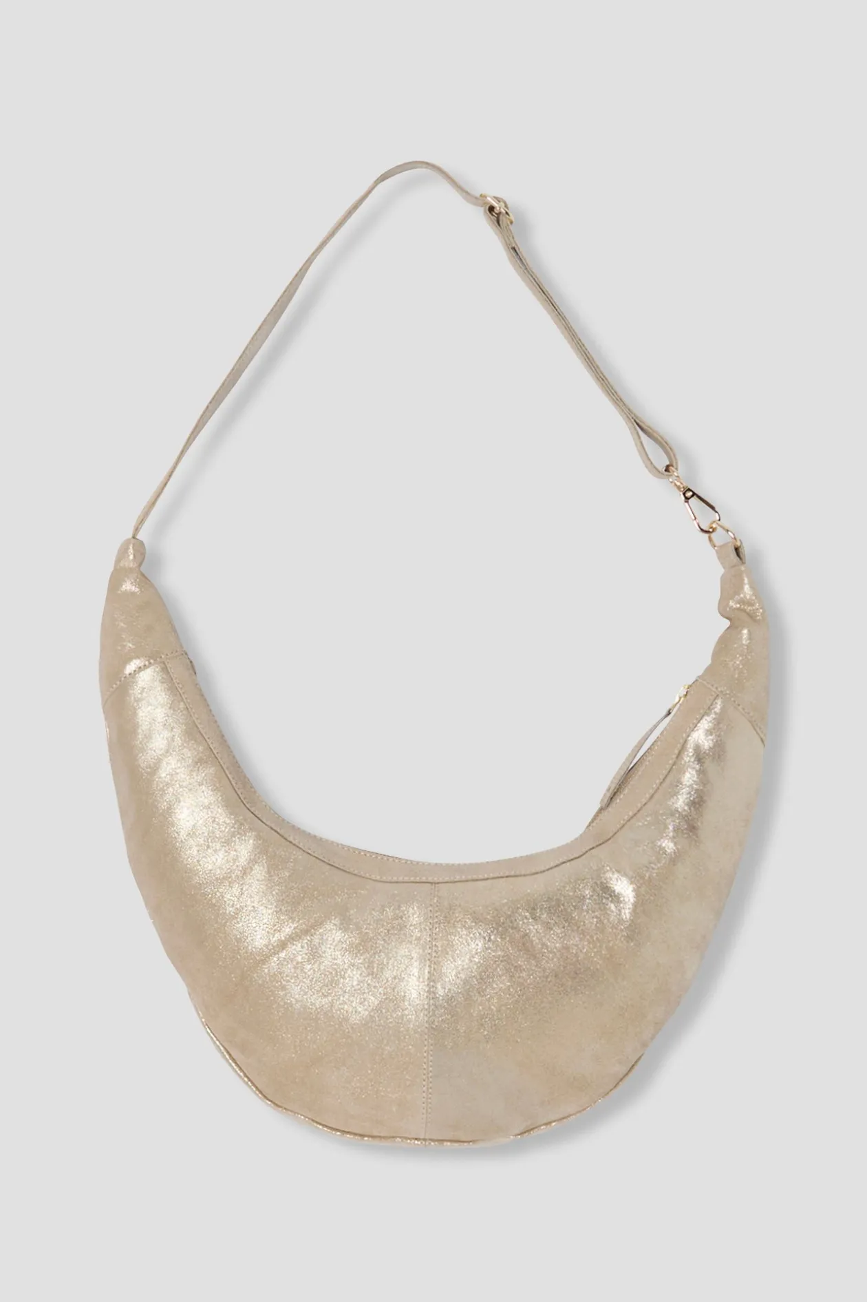 Promod Sac croissant en cuir pailleté - Coloration dorée Colorationdorée Clearance