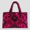 Promod Sac 24H en velours LALLA - Rose fuchsia Rosefuchsia Best Sale