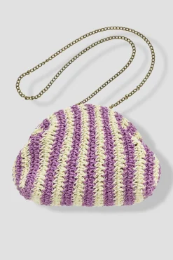 Promod Sac rayé tressé Femme - Imprimé parme Impriméparme Cheap