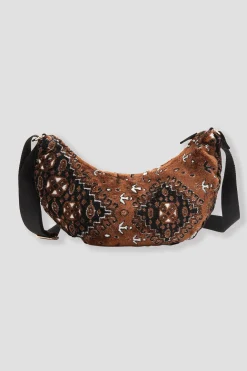 Promod Sac-banane en velours LALLA - Marron Clearance