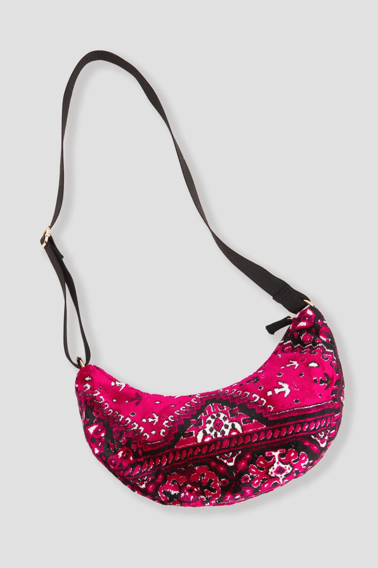 Promod Sac-banane en velours LALLA - Rose fuchsia Rosefuchsia Online