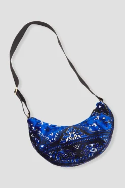 Promod Sac-banane en velours LALLA - Bleu Clearance