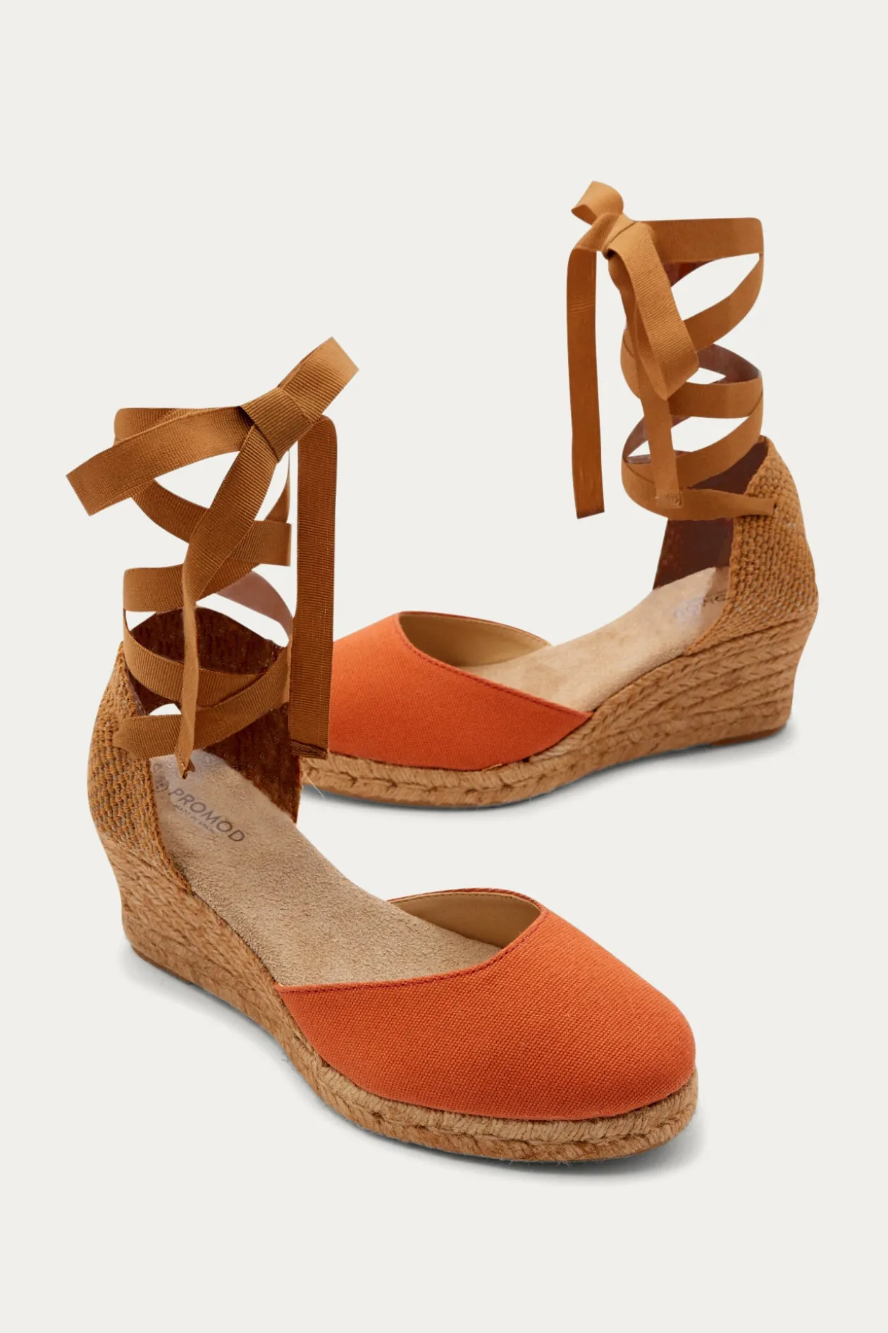 Promod Sandales à talon compensé - Rose Flash Sale