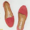 Promod Sandales plates en cuir suédé - Vieux rose Vieuxrose Discount