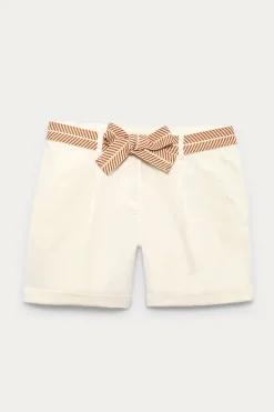 Promod Short à pinces ceinturé - Blanc Best Sale