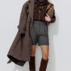 Promod Short à pinces Femme - Gris clair Grisclair Best