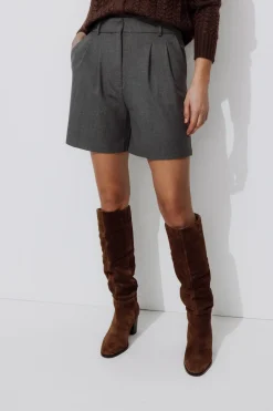 Promod Short à pinces Femme - Gris clair Grisclair Best