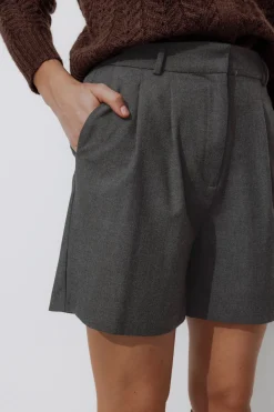 Promod Short à pinces Femme - Gris clair Grisclair Best