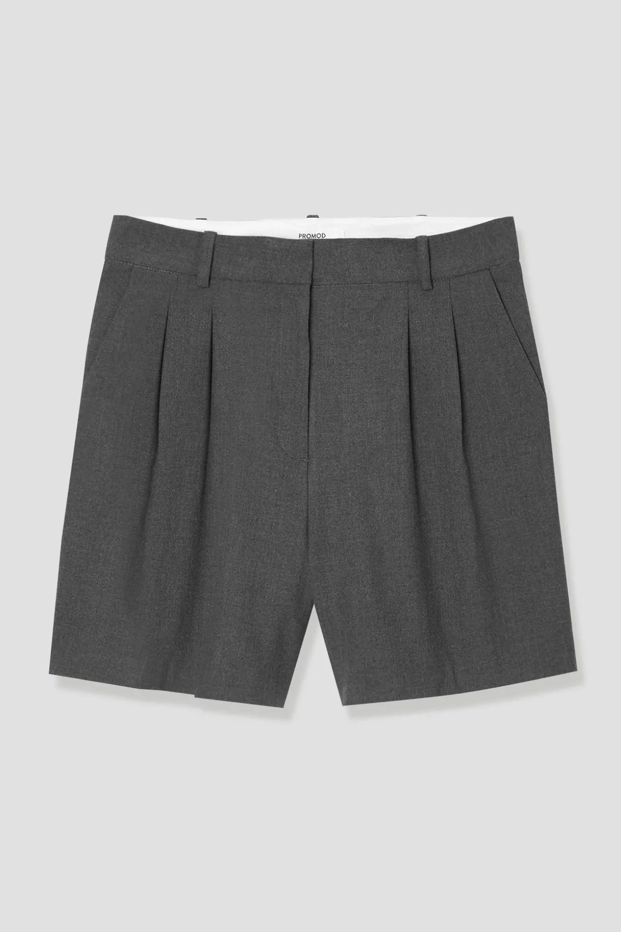 Promod Short à pinces Femme - Gris clair Grisclair Best