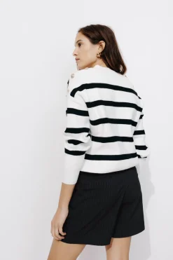 Promod Short chic rayé Femme - Imprimé marine Imprimémarine Sale