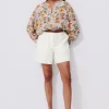 Promod Short en broderie anglaise - Ecru Best