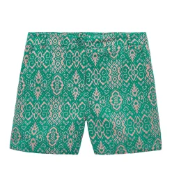 Promod Short en coton satin Femme - Imprimé vert Imprimévert Shop