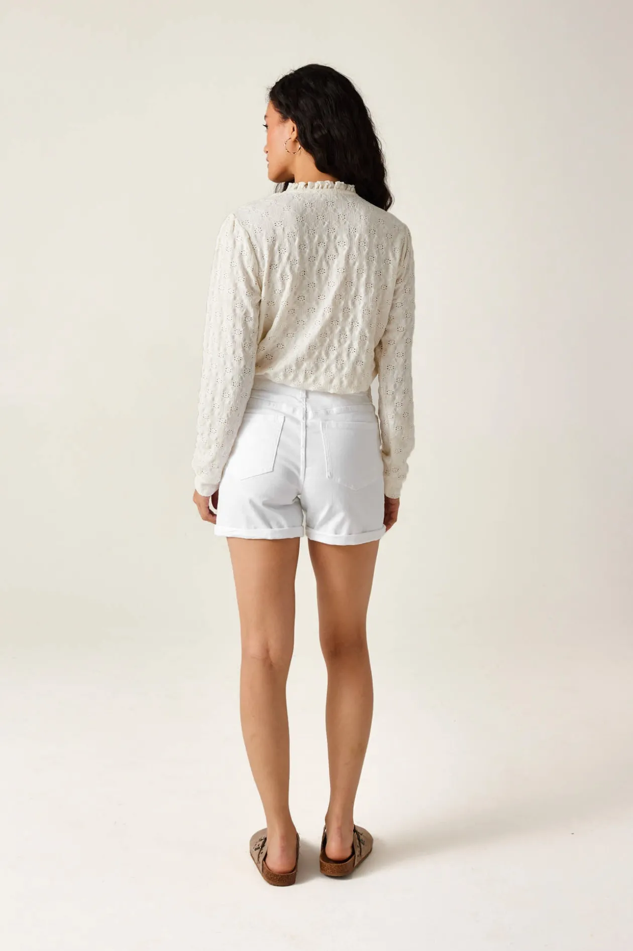 Promod Short en jean Femme - Blanc Outlet