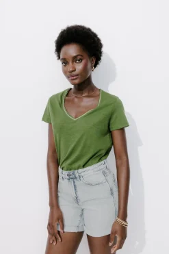 Promod Short en jean Femme - Jean très clair Jeantrèsclair Cheap