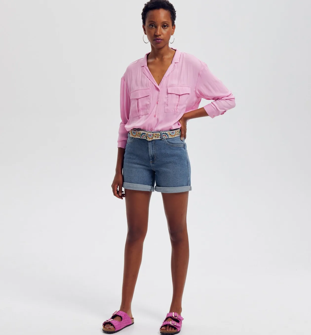 Promod Short en jean Femme - Jean moyen Jeanmoyen Clearance