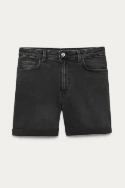 Promod Short en jean Femme - Jean noir Jeannoir Discount