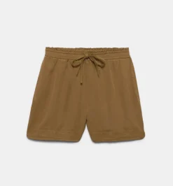 Promod Short en lyocell Femme - Marron Best Sale
