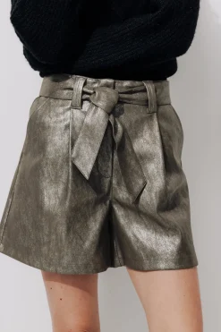 Promod Short en simili à paillettes - Argent Fashion