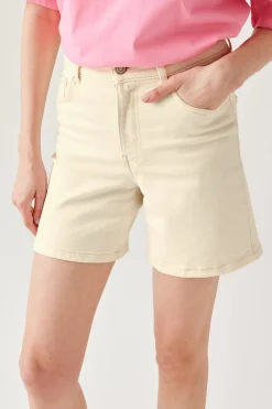 Promod Short en toile Femme - Ecru Online
