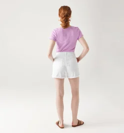 Promod Short en toile unie Femme - Ecru Clearance