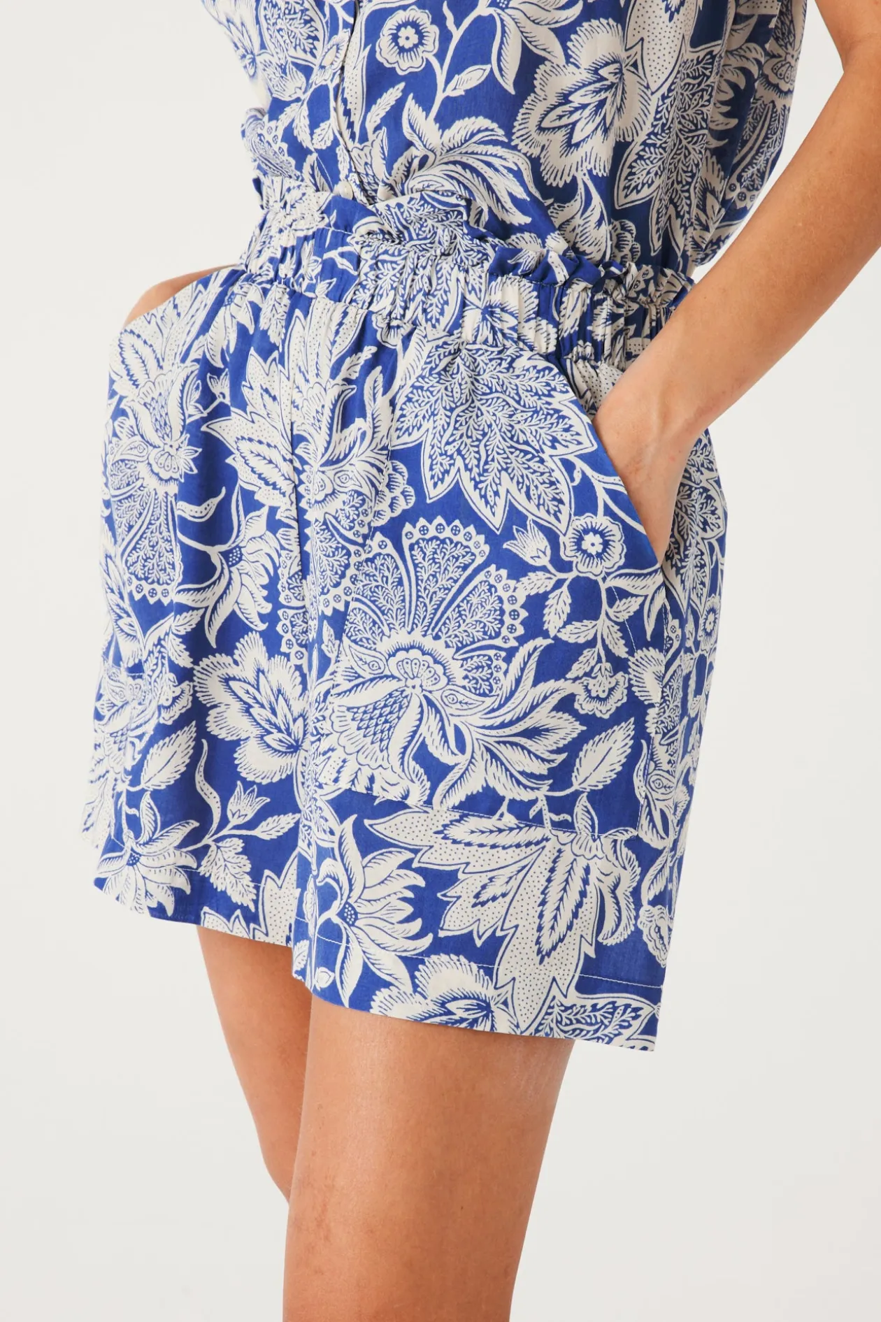 Promod Short fluide motifs indiens - Imprimé bleu Imprimébleu Cheap