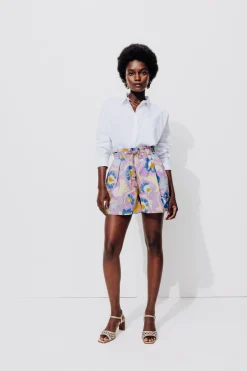 Promod Short imprimé Femme - Imprimé parme Impriméparme Sale