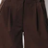 Promod Short taille haute Femme - Marron Shop