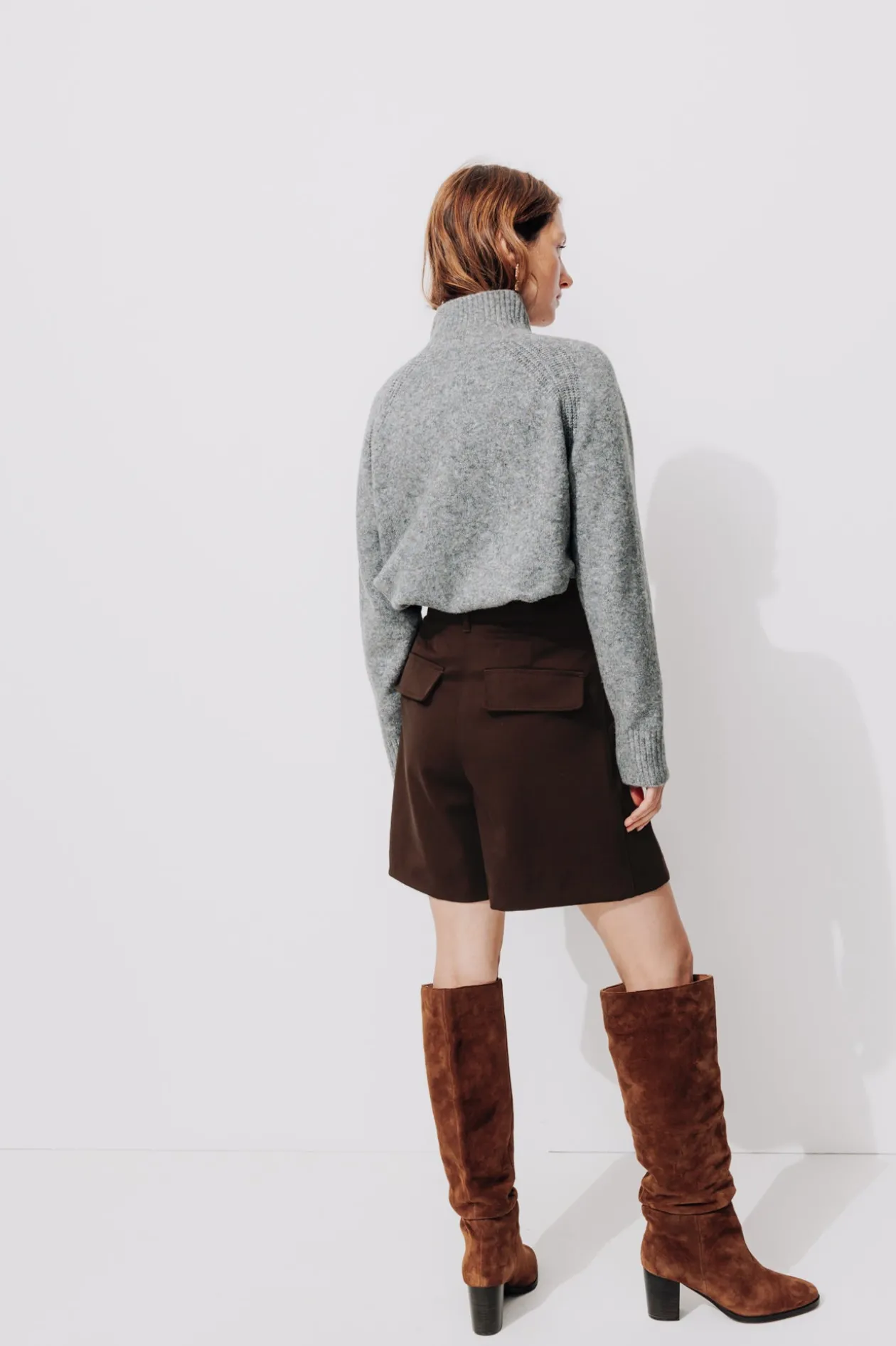 Promod Short taille haute Femme - Marron Shop