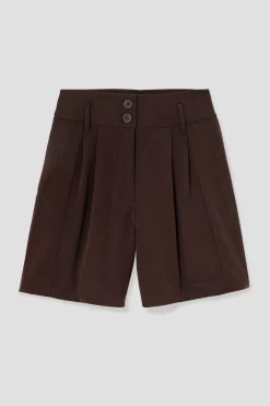 Promod Short taille haute Femme - Marron Shop