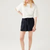 Promod Short uni ceinturé éco-conçu - Marine Hot