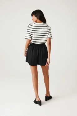 Promod Short uni ceinturé éco-conçu - Noir Online