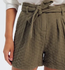 Promod Short uni matelassé Femme - Kaki New