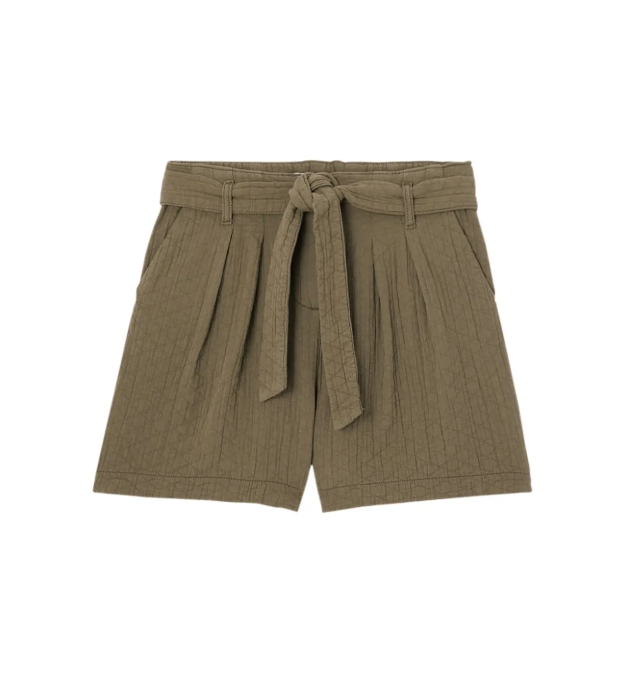 Promod Short uni matelassé Femme - Kaki New