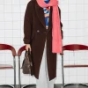 Promod SIMONE manteau en laine - Marron Flash Sale