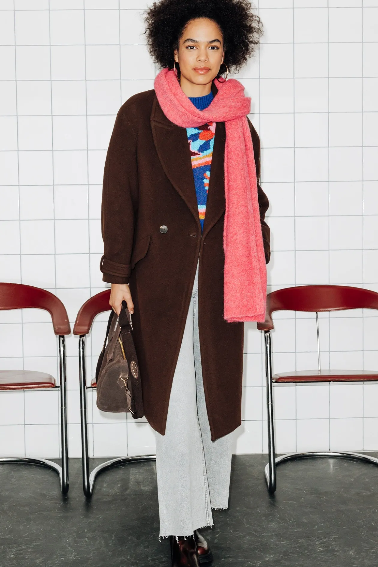 Promod SIMONE manteau en laine - Marron Flash Sale