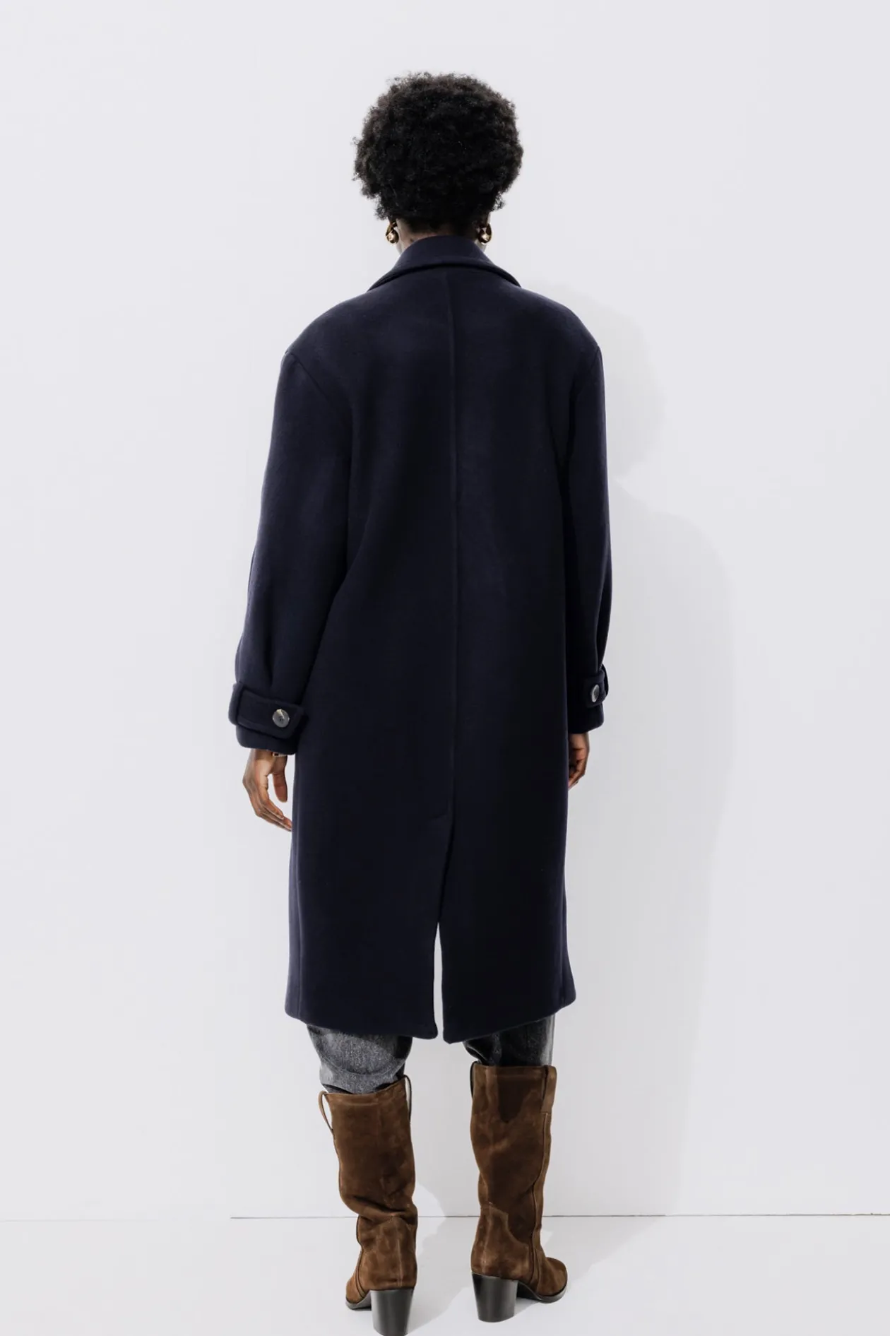 Promod SIMONE manteau en laine - Marine Best Sale