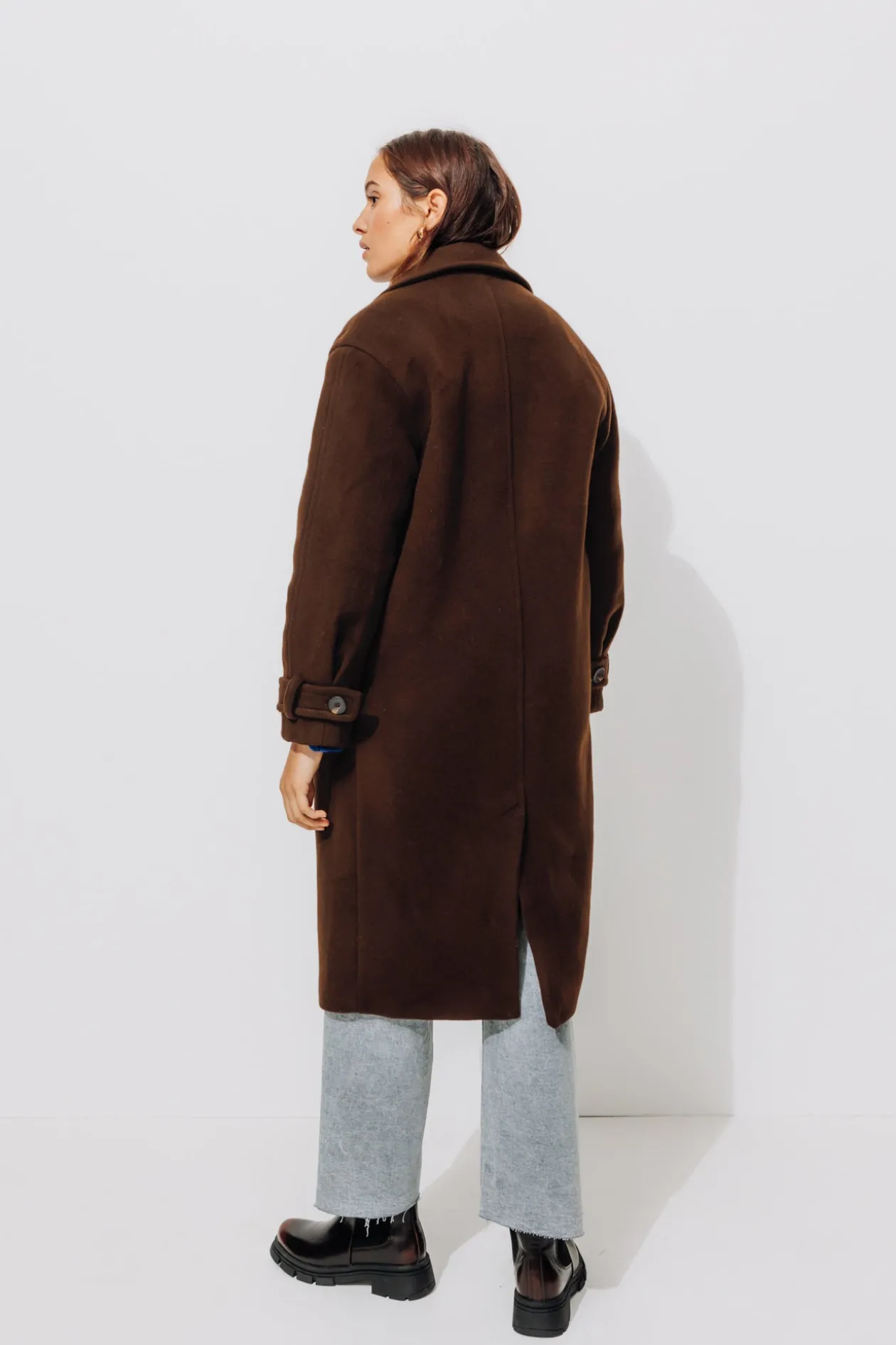 Promod SIMONE manteau en laine - Marron Flash Sale