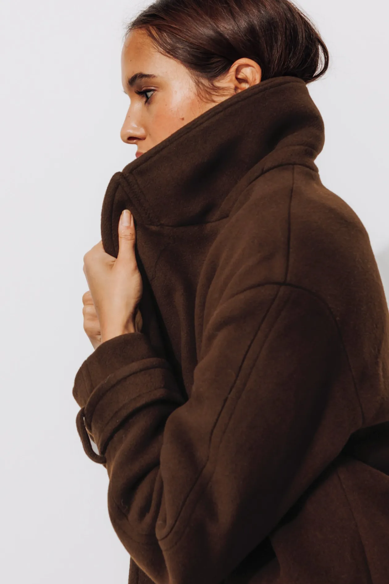 Promod SIMONE manteau en laine - Marron Flash Sale