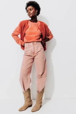 Promod Sweat-shirt à message Femme - Imprimé orange Impriméorange Flash Sale