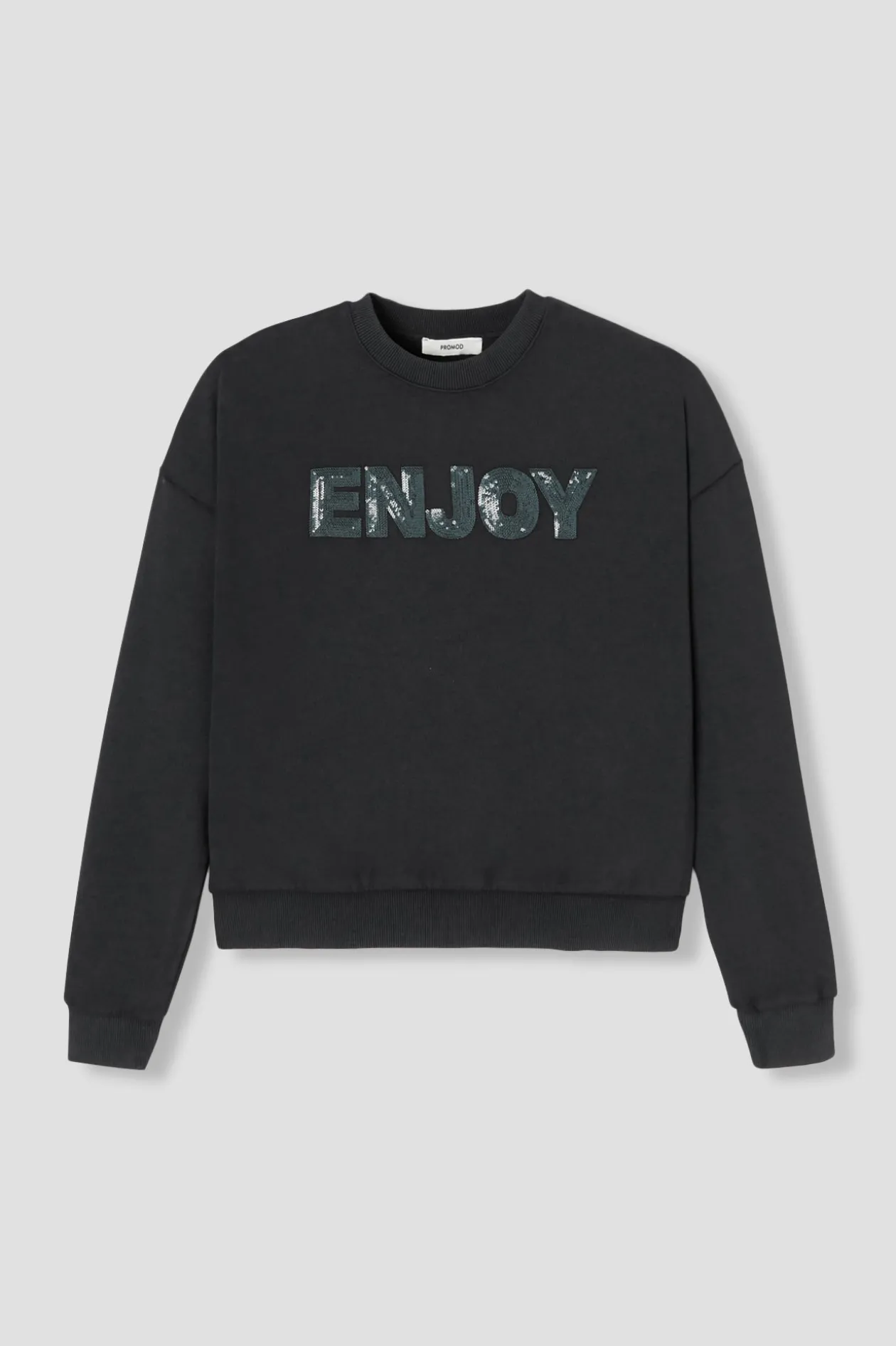 Promod Sweat-shirt à message Femme - Imprimé gris Imprimégris Outlet