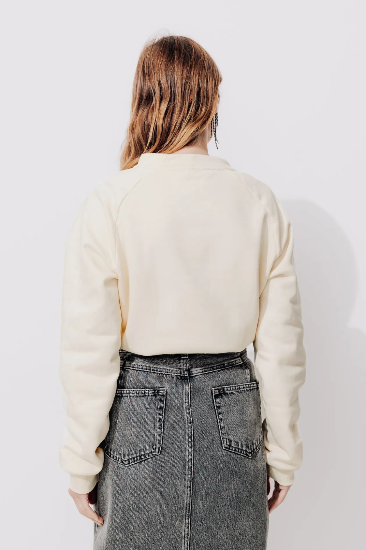 Promod Sweat-shirt bomber Femme - Ecru Clearance